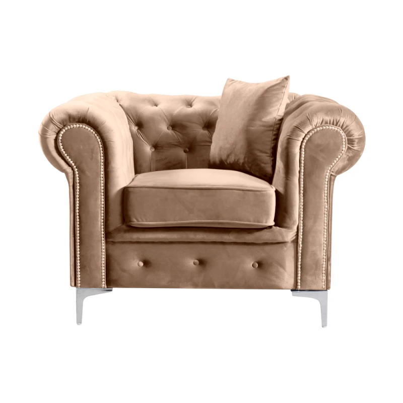 Chesterfield kreslo ROMANO Tempo Kondela Hnedá