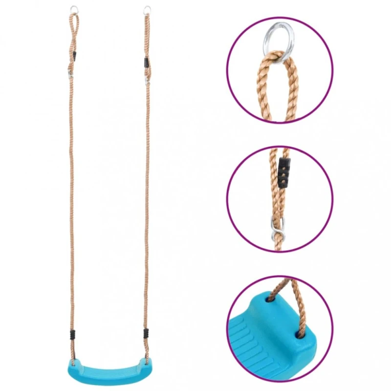 Detská záhradná hojdačka Dekorhome Svetlo modrá