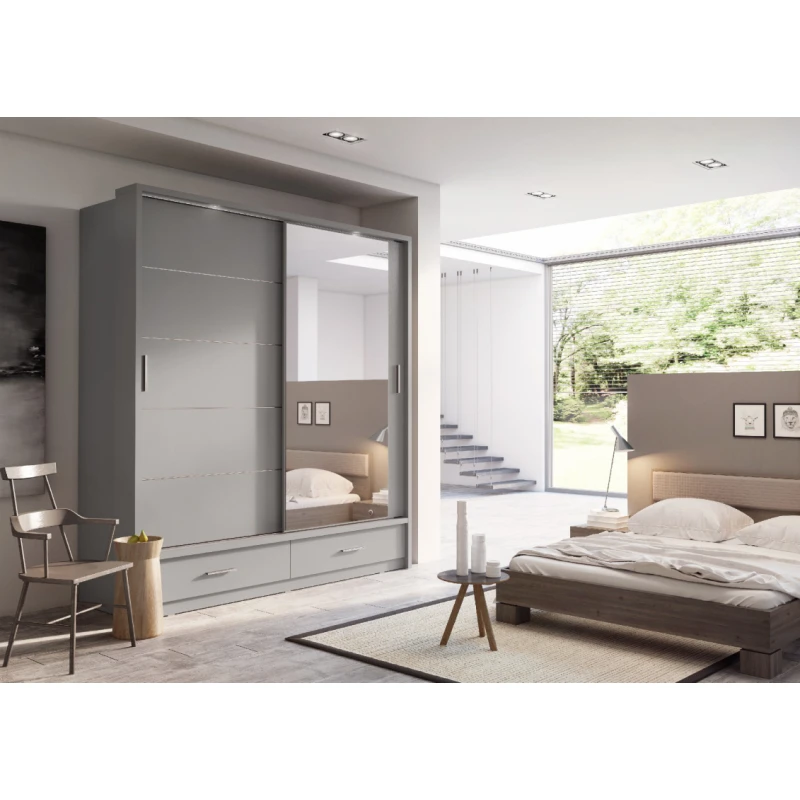 Dig-net nábytok Šatníková skriňa TIAR AR-05 Farba: Sivá