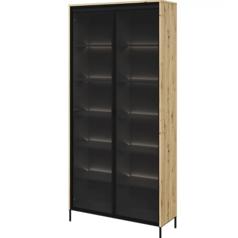 Dig-net nábytok Vitrína SWING TR-07 | dub artisan Variant: bez LED osvetlenia