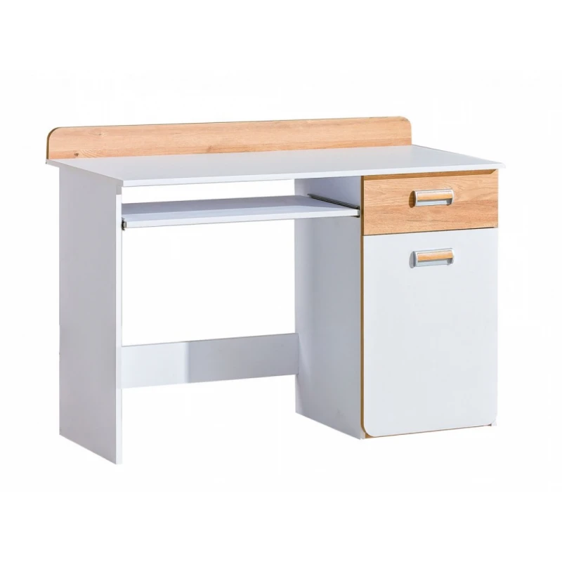 Dolmar Písací stolík CORNETO L10 FARBA: Biely briliant / dub nash