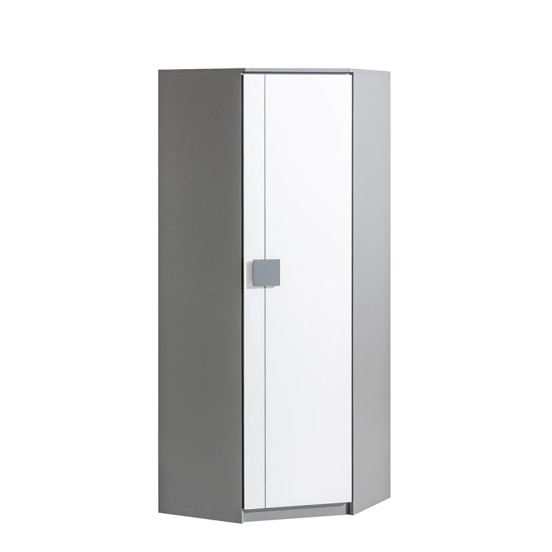 Dolmar Rohová šatníková skriňa MIGU G7 Farba: antracit / biela