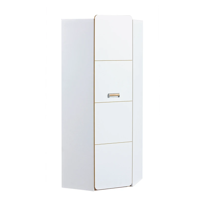 Dolmar Rohová skriňa CORNETO L14 Farba: Biely briliant / dub nash