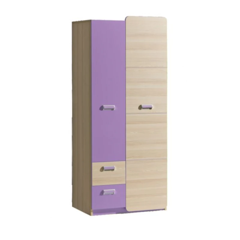 Dolmar Šatníková skriňa  CORNETO L1 FARBA: Jaseň / fialová