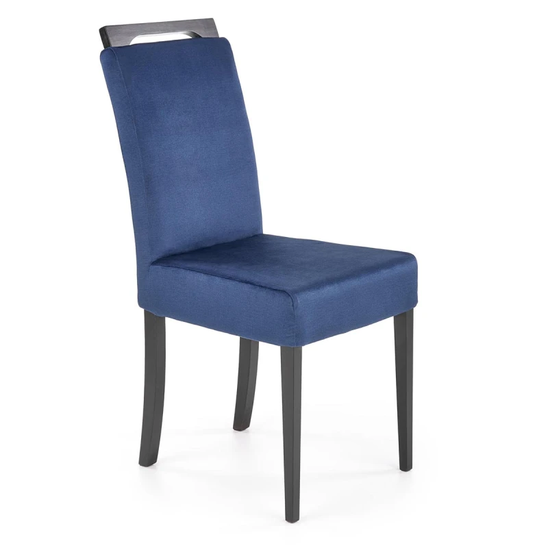 HALMAR Clarion 2 jedálenská stolička čierna / tmavomodrá