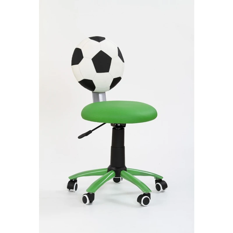 Halmar Detská stolička LOPTA HALMAR - poťahový materiál: eco koža - zelená