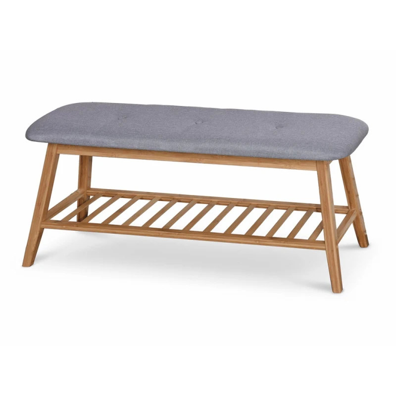 HALMAR ST15 botník s lavicou prírodná / sivá