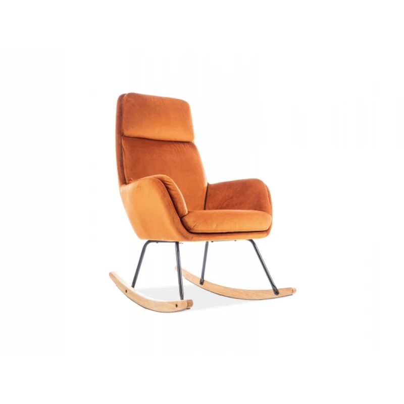 Hojdacie kreslo HOOVER VELVET Signal Oranžová