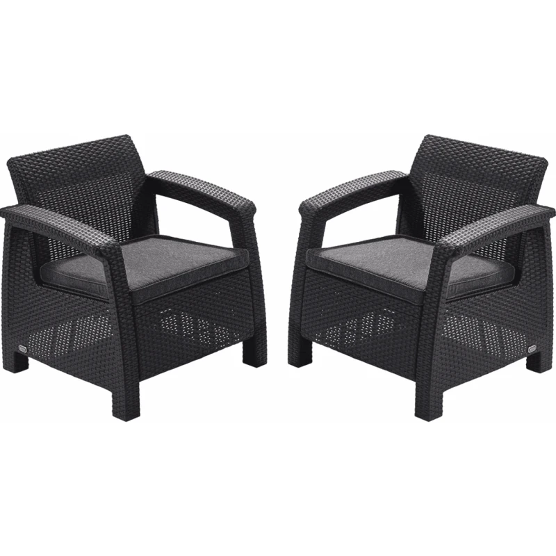 KETER Záhradné kreslá GREEK DUO | grafit