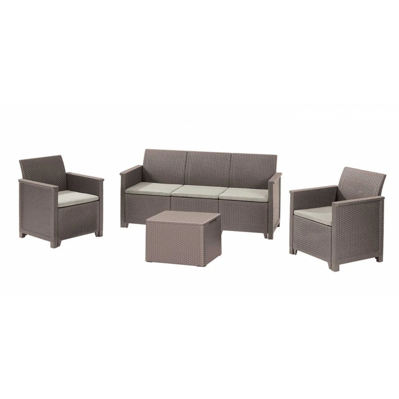 KETER Záhradný set ALODIA BOX 5 | cappuccino