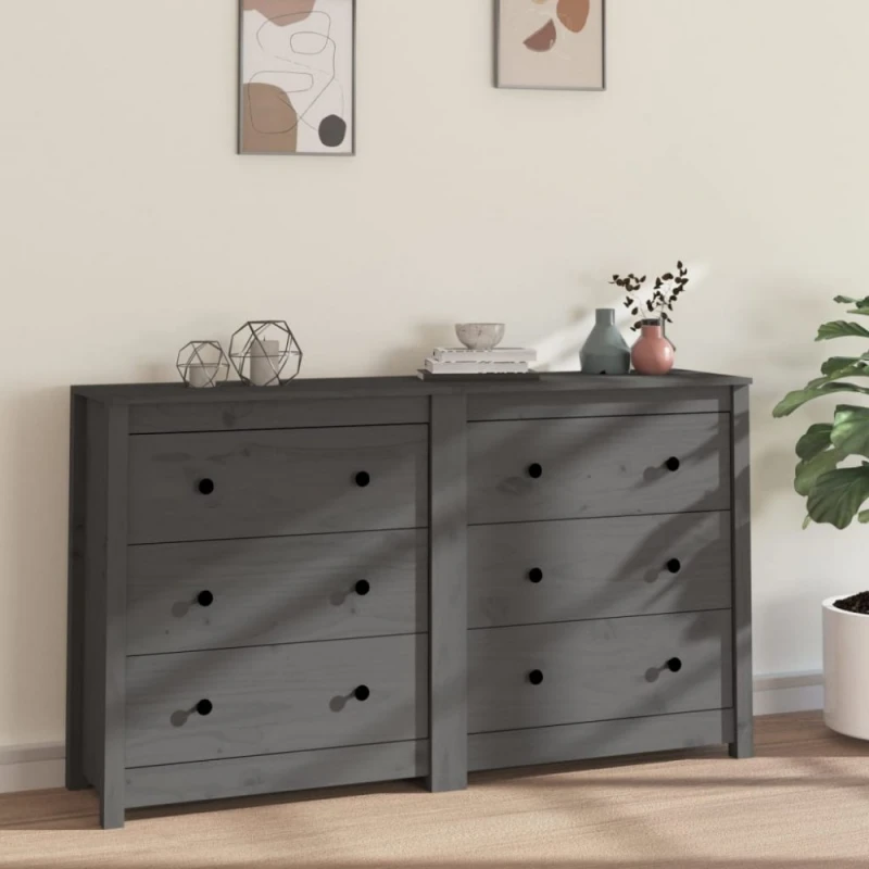 Komoda 140 cm Dekorhome Sivá