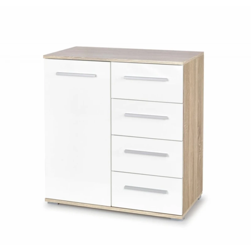 Komoda LIMA KM-2 Halmar Biela / dub sonoma