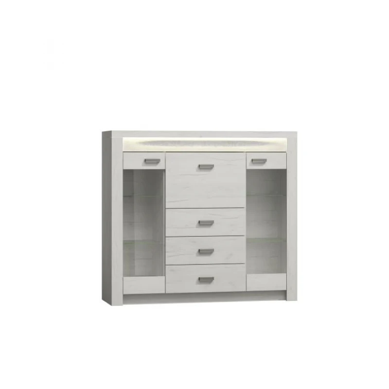 Komoda s vitrínou INFINITY 08 Tempo Kondela Jaseň bílý