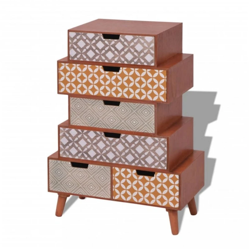 Komoda so 6 zásuvkami Dekorhome Hnedá