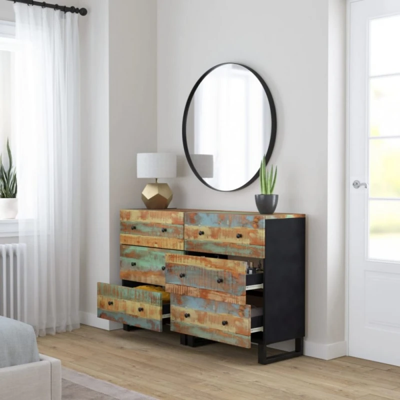 Komoda so šuplíkmi 2 ks Dekorhome Recyklované drevo