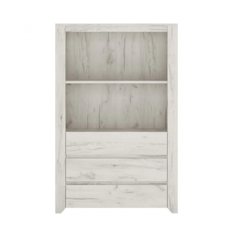 KONDELA Angel Typ 32 3S zásuvková komoda biela / craft