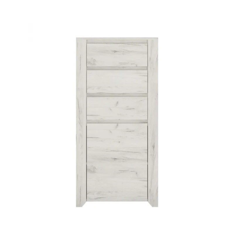 KONDELA Angel Typ 35 1D-3S komoda biela / craft