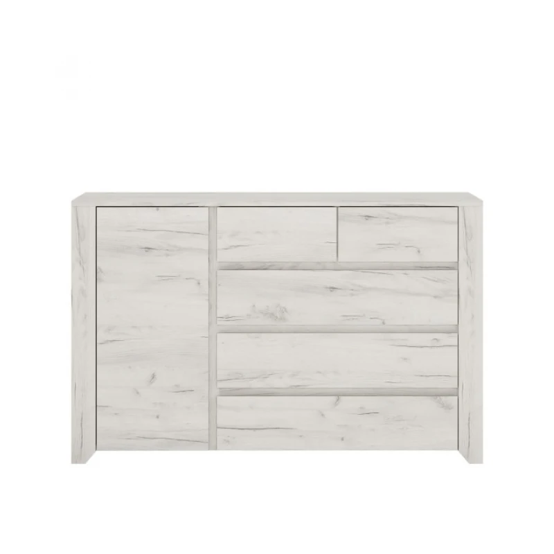 KONDELA Angel Typ 41 1D-5S komoda biela / craft