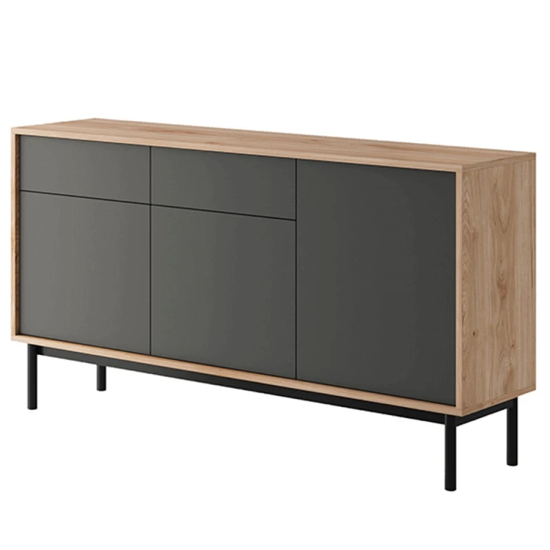 KONDELA Bergen BK154 komoda dub jaskson hickory / grafit