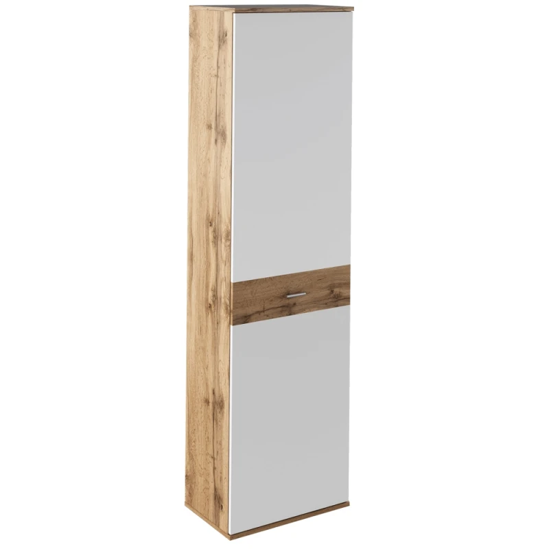 KONDELA Cyril Typ 02 jednodverová šatníková skriňa dub wotan / biela