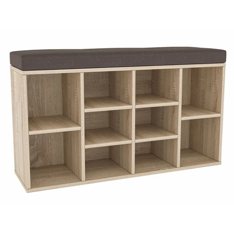 KONDELA Faddy botník s lavicou dub sonoma