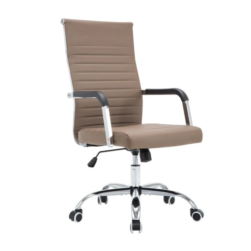 KONDELA Faran kancelárske kreslo s podrúčkami sivohnedá taupe / chróm