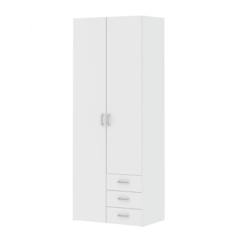 KONDELA Gwen 70425 2D šatníková skriňa biela
