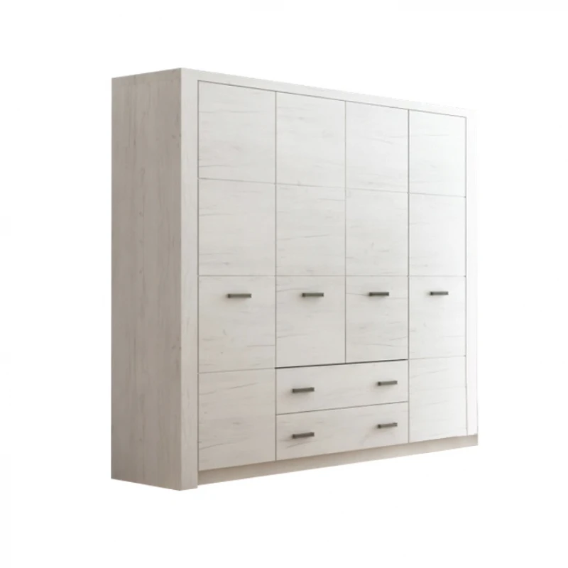 KONDELA Infinity 18 4D šatníková skriňa jaseň biely