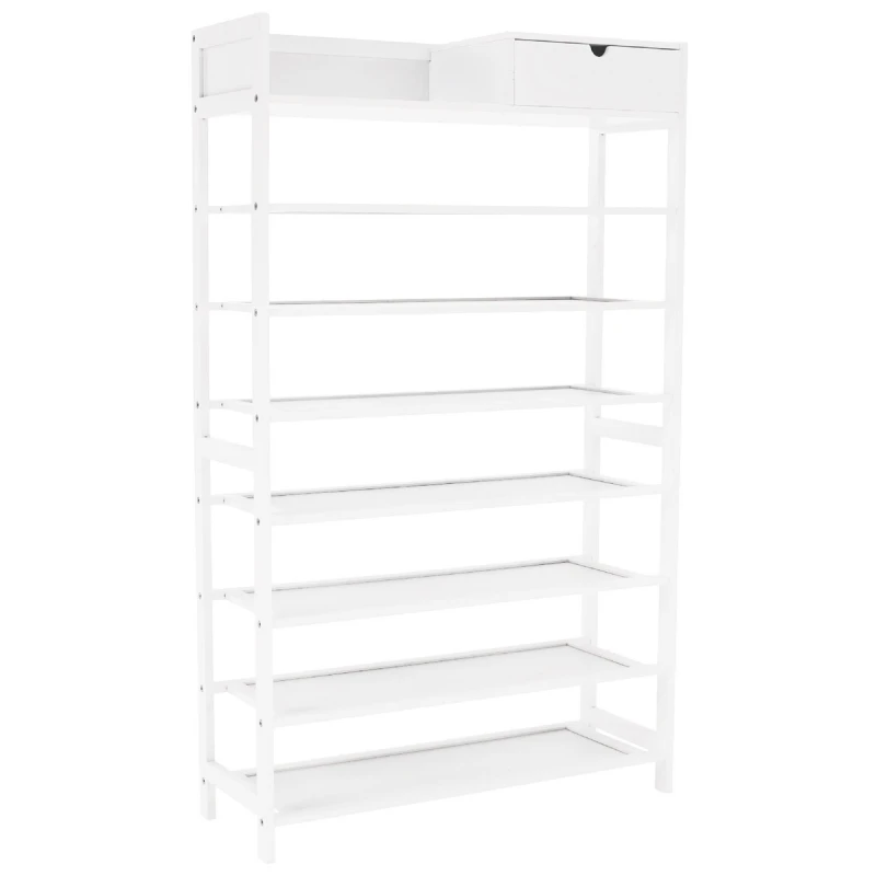 KONDELA Katley botník so zásuvkou biela