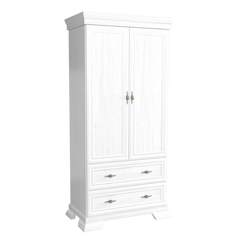 KONDELA Kora KS1 2D rustikálna šatníková skriňa sosna Andersen