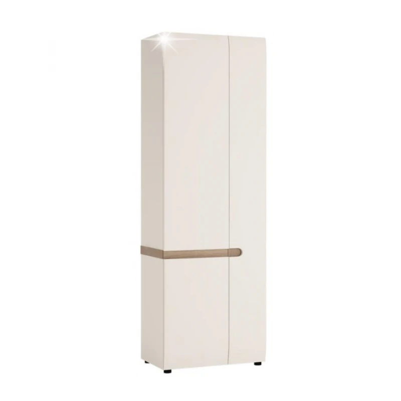 KONDELA Lynatet 25 2D šatníková skriňa biela / dub sonoma truflový