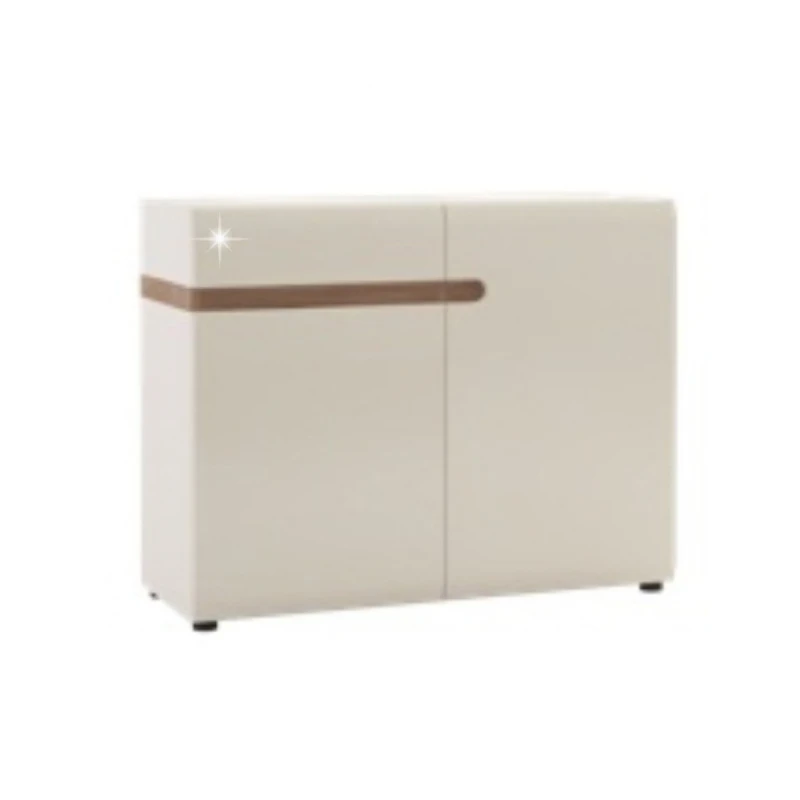 KONDELA Lynatet 35 dvojdverová komoda biela / dub sonoma truflový