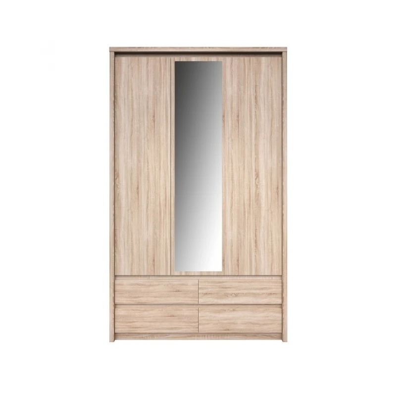 KONDELA Norty Typ 1 3D šatníková skriňa so zrkadlom dub sonoma