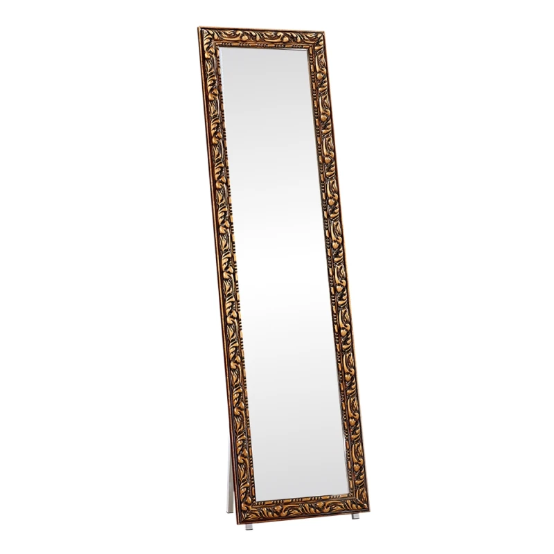 KONDELA Pantos stojace zrkadlo hnedá