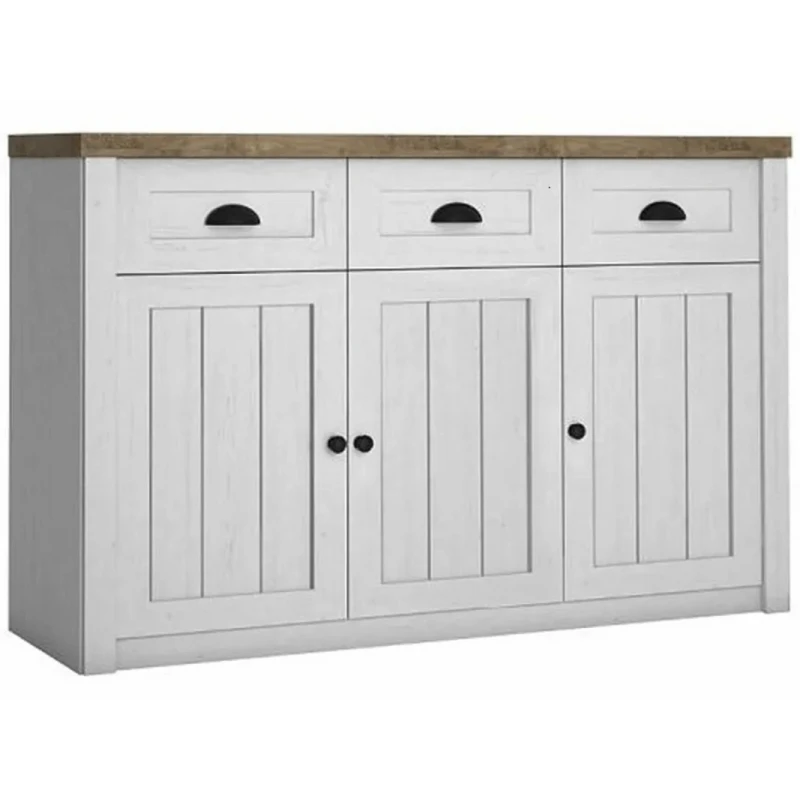 KONDELA Provance K3SP trojdverová komoda sosna Andersen / dub lefkas