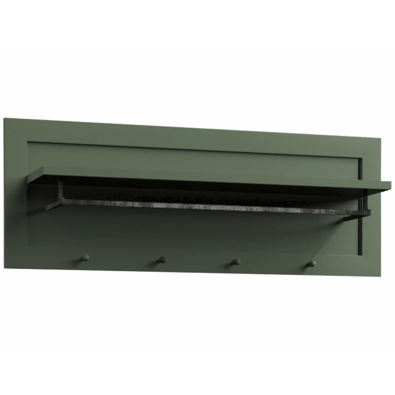 KONDELA Provance WP vešiakový panel zelená