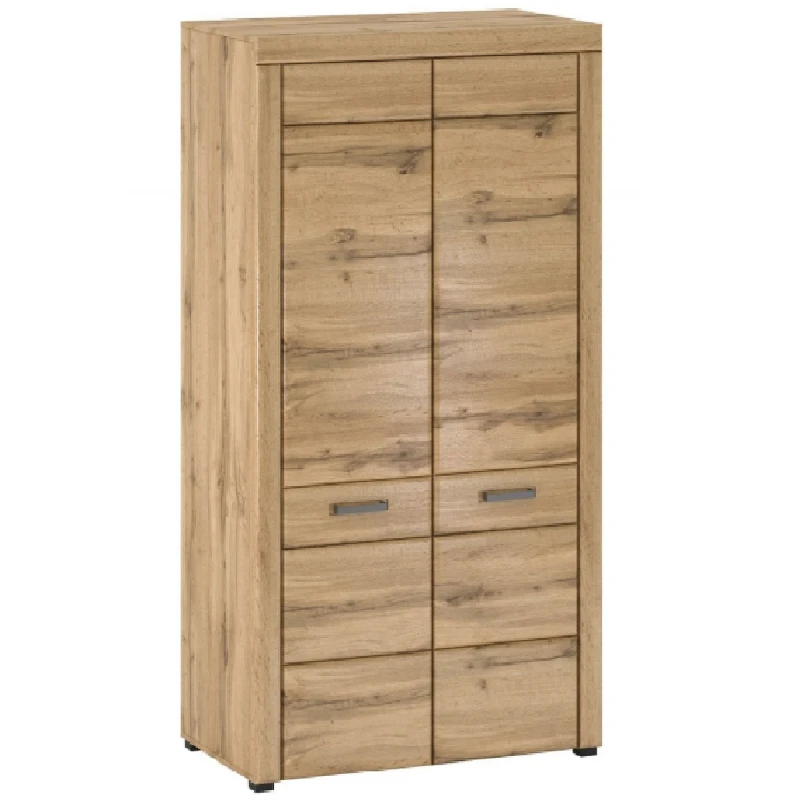 KONDELA Pusan F dvojdverová šatníková skriňa dub apalačský