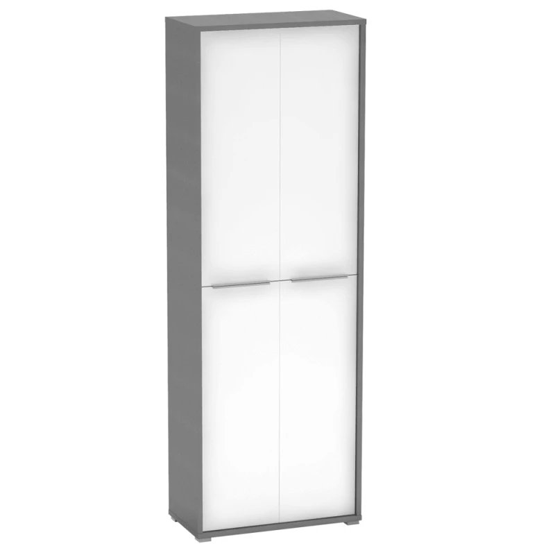 KONDELA Rioma New Typ 5 šatníková skriňa grafit / biela