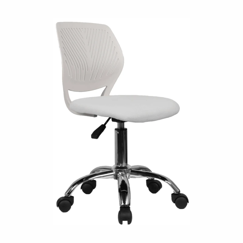 KONDELA Selva detská stolička na kolieskach sivá / chróm