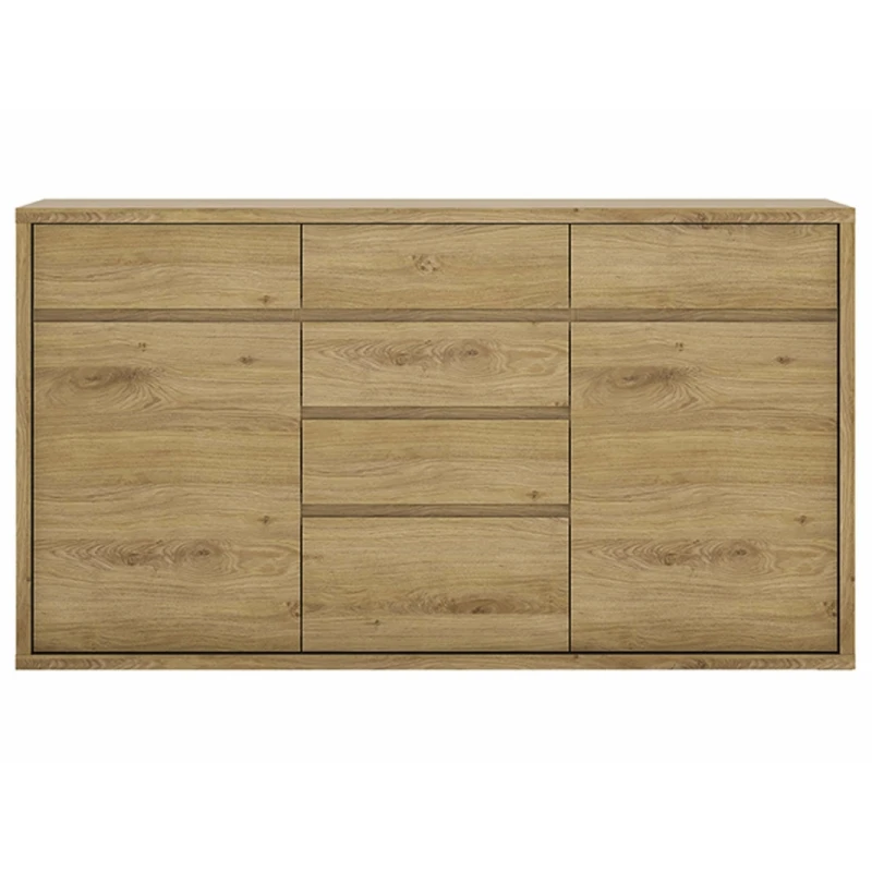 KONDELA Sheldon Typ 41 dvojdverová komoda so zásuvkami dub shetland