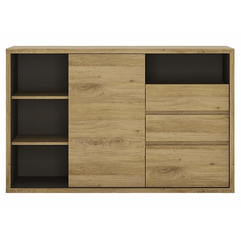 KONDELA Sheldon Typ 43 jednodverová komoda so zásuvkami dub shetland