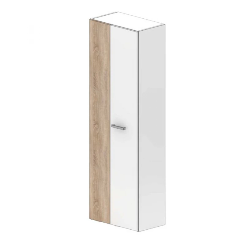 KONDELA Sima predsieňová skriňa biela / dub sonoma