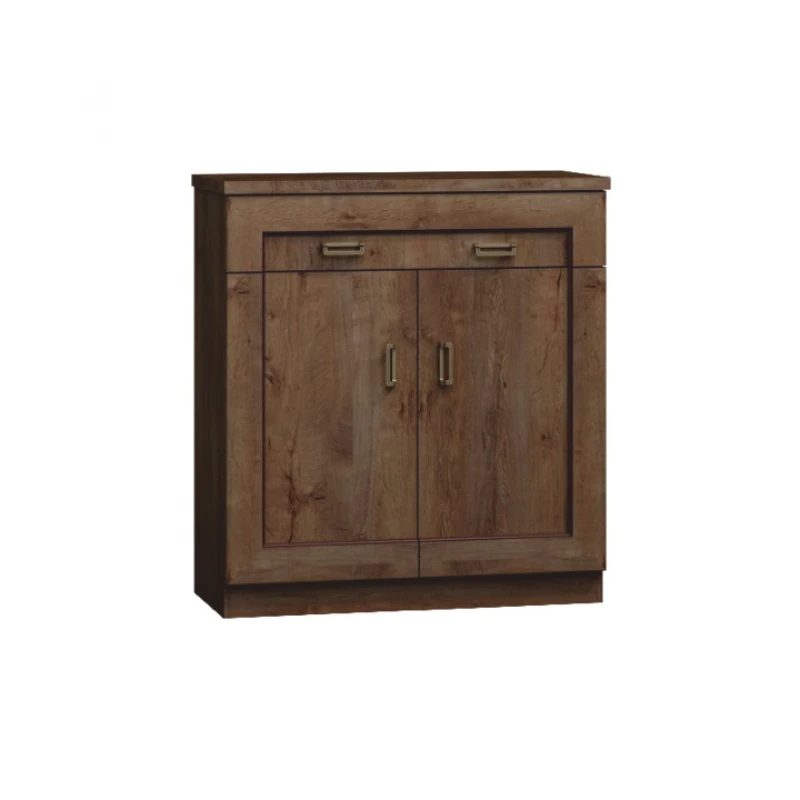 KONDELA Tedy T2 rustikálna dvojdverová komoda dub lefkas