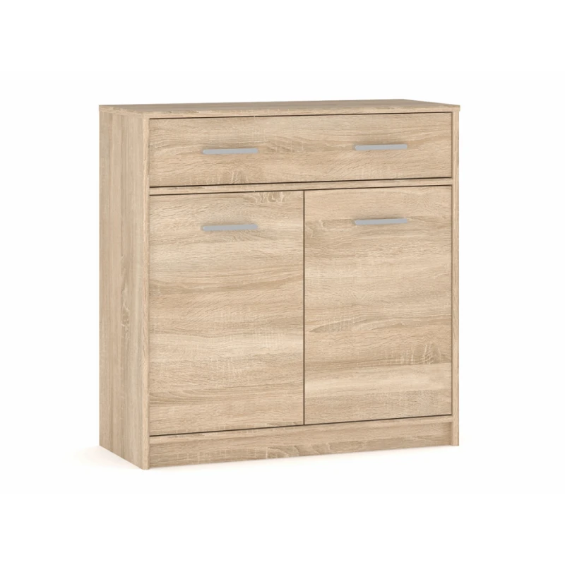 KONDELA Teyo 2D1S dvojdverová komoda dub sonoma