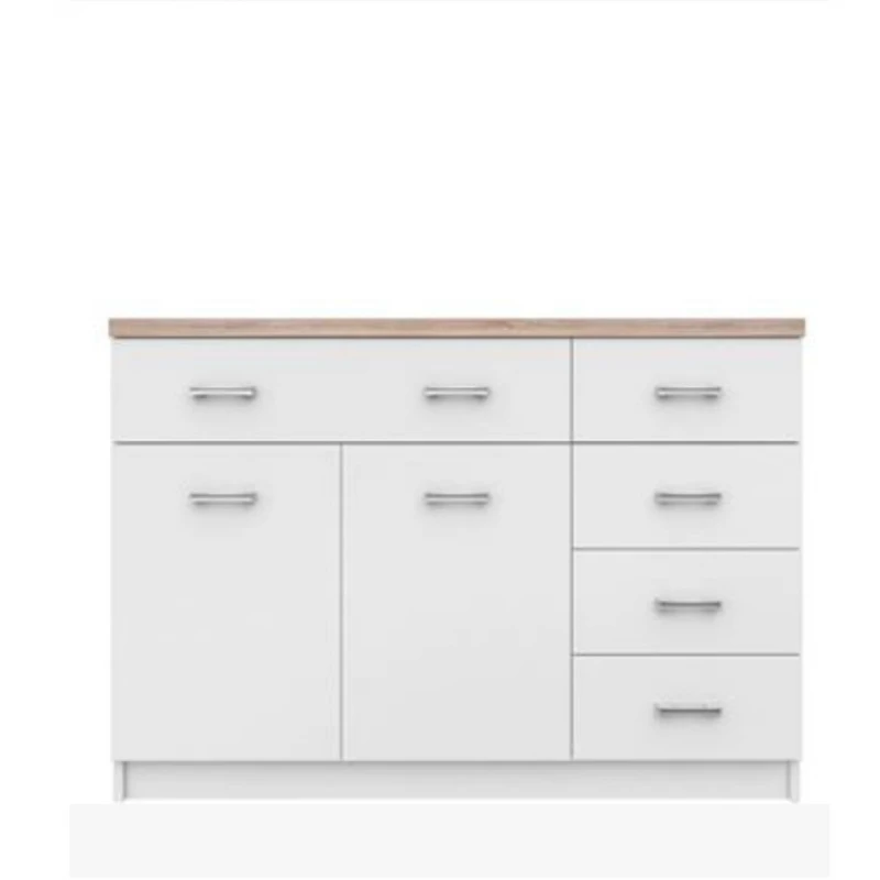 KONDELA Topty Typ 8 dvojdverová komoda biela / dub sonoma