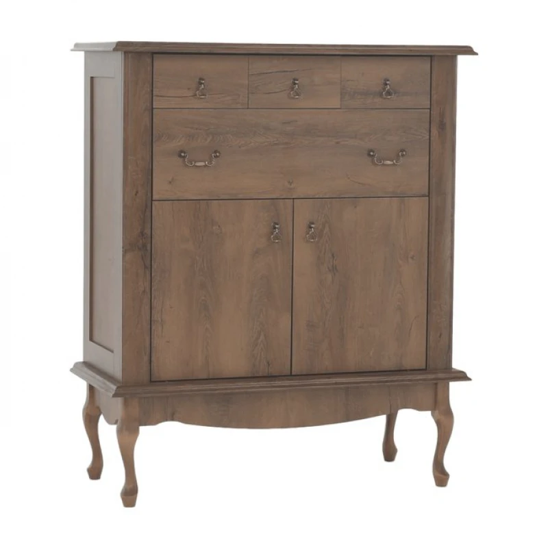 KONDELA Vilar DA10 dvojdverová komoda so zásuvkami dub lefkas