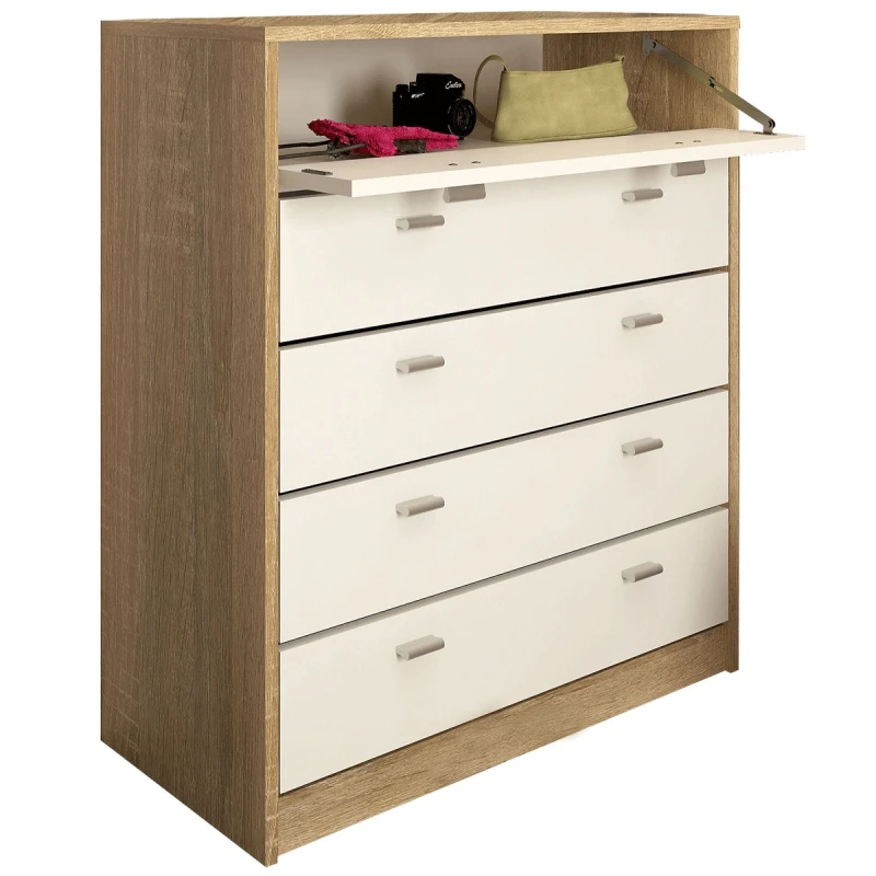 KONDELA Vivat New Typ 4 botník (skrinka na topánky) dub sonoma / biela