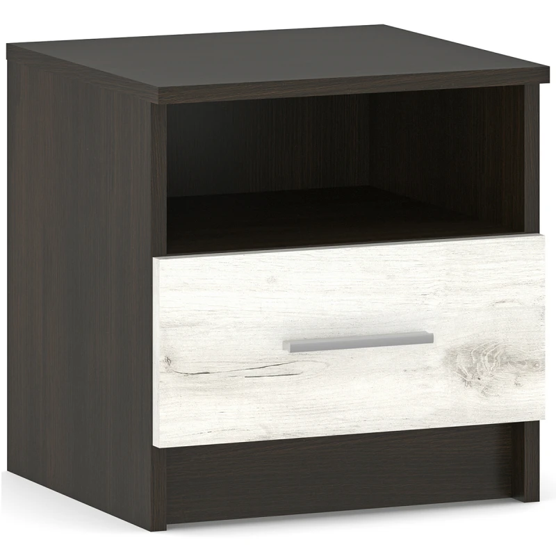 NABBI Amison N nočný stolík (2 ks) wenge / craft biely