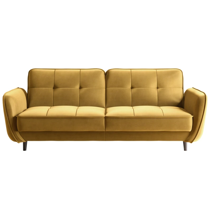 NABBI Baltino rozkladacia pohovka s úložným priestorom horčicová