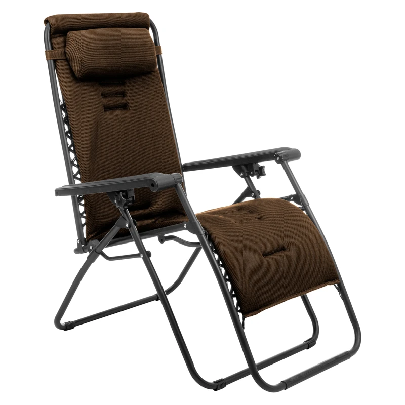 NABBI Deluxe 3D záhradné lehátko hnedá